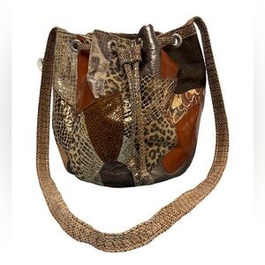 Luis Alexander Patchwork Leather Bucket Bag